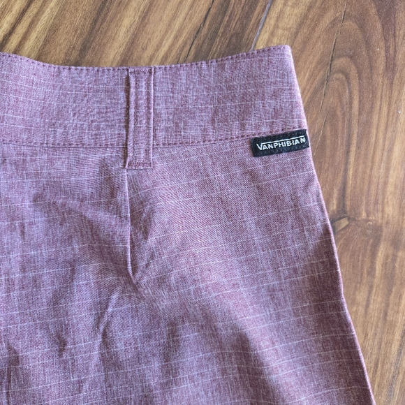 Vans Vanphibian Hybrid Waist Size 32 Cargo Swim shorts Burgundy Red 012026 - Picture 7 of 8